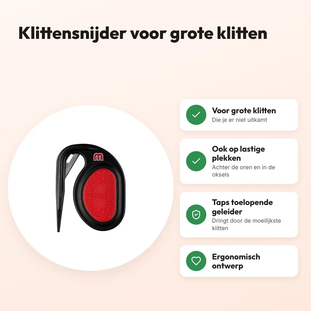 Mikki Classic Matt Splitter klittensnijder voor honden – ergonomisch – voordelen