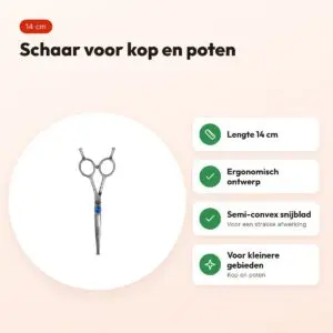 Mikki Doodle schaar voor kop en poten 14 cm – ergonomisch – voordelen