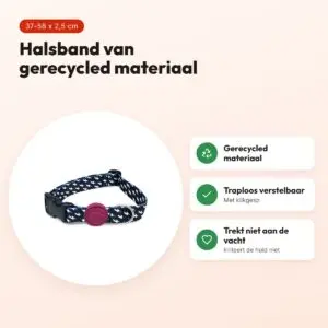 Morso hondenhalsband Power Flow zwart 37-58 x 2,5 cm – gerecycled – voordelen