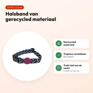 Morso hondenhalsband Power Flow zwart 43-70 x 2,5 cm – gerecycled – voordelen