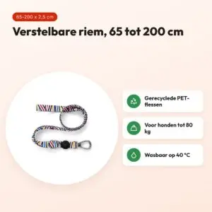 Morso hondenriem verstelbaar Spaghetti Incident 65-200 x 2,5 cm – tot 80 kg – voordelen