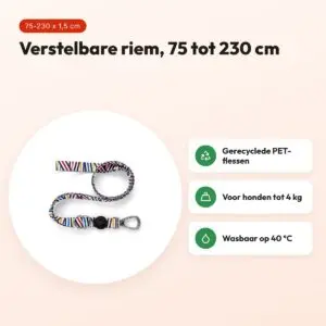 Morso hondenriem verstelbaar Spaghetti Incident 75-230 x 1,5 cm – tot 4 kg – voordelen