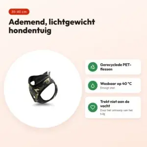 Morso hondentuig Body Mesh Full Metal Dog bruin 35-40 cm – ademend – voordelen