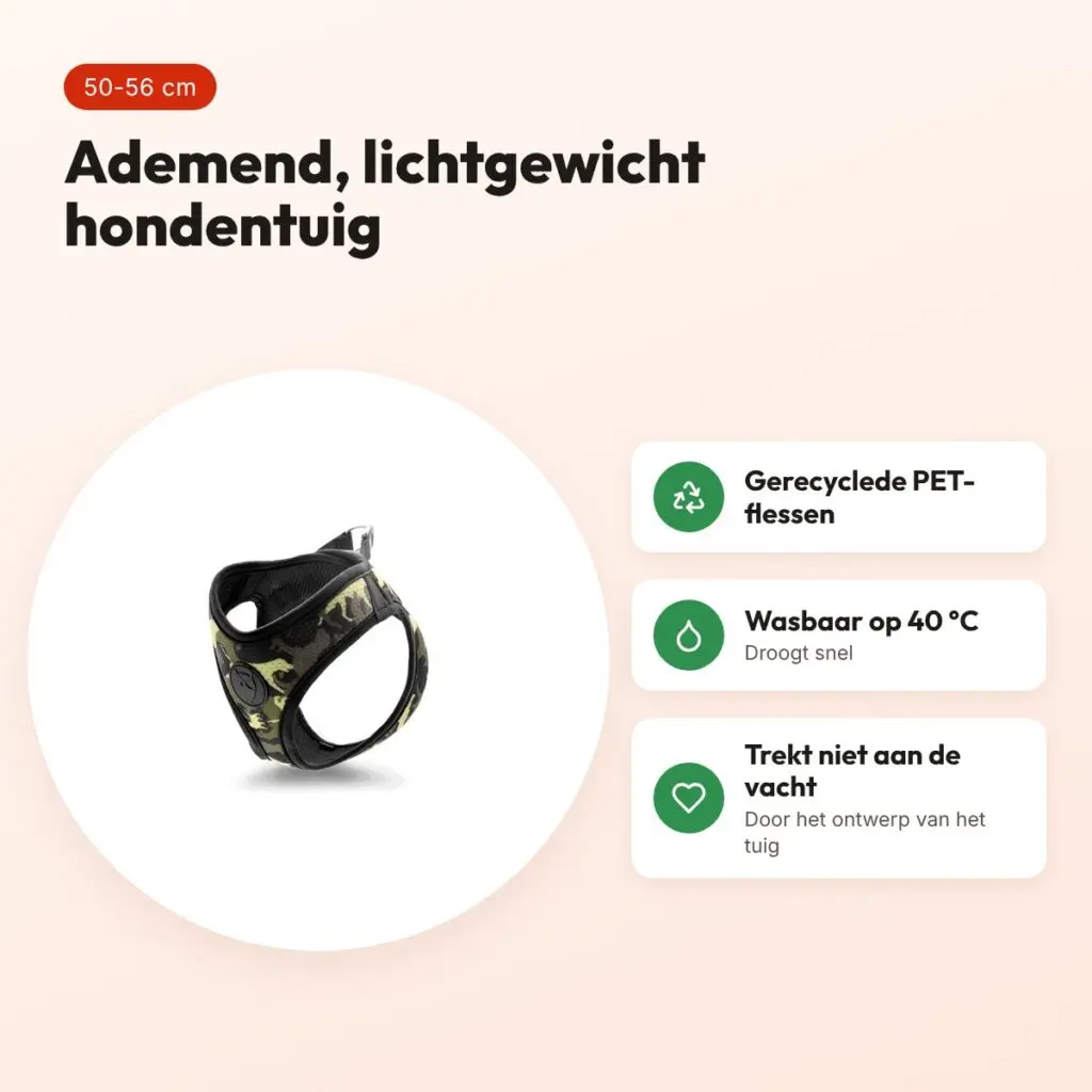Morso hondentuig Body Mesh Full Metal Dog bruin 50-56 cm – ademend – voordelen