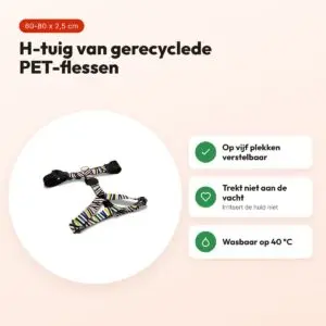 Morso hondentuig H-tuig Spaghetti Incident 60-80 x 2,5 cm – verstelbaar – voordelen