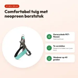 Morso hondentuig Norwegian Ink Tank groen 41-56 x 38 cm – gerecycled – voordelen