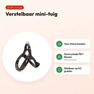 Morso mini hondentuig Ink Tank groen 32-41 x 2,5 cm – voor kleine honden – voordelen
