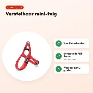 Morso mini hondentuig Lipstick roze 32-41 x 2,5 cm – voor kleine honden – voordelen