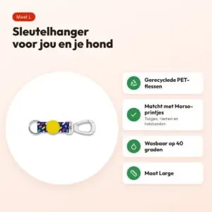 Morso sleutelhanger Key Cord Color Invaders paars maat L – gerecycled – voordelen
