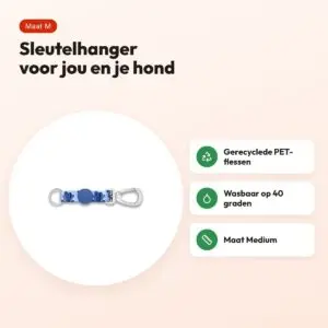 Morso sleutelhanger Key Cord Gerecycled Splash blauw M – voordelen