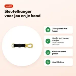 Morso sleutelhanger Key Cord Gold Caviar goud maat M – gerecycled – voordelen