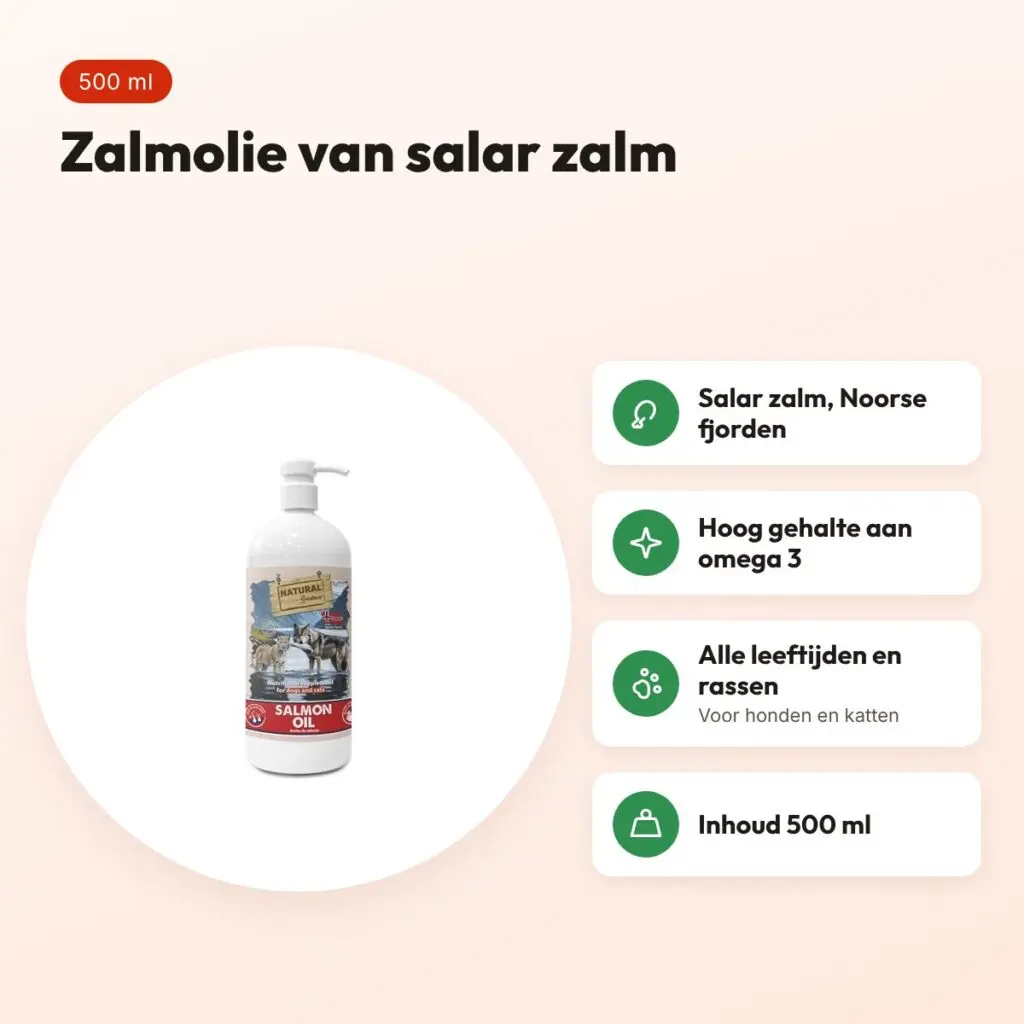 Natural Greatness zalmolie 500 ml – voor honden en katten – voordelen