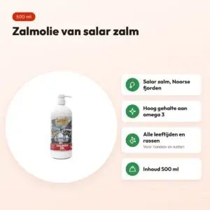 Natural Greatness zalmolie 500 ml – voor honden en katten – voordelen