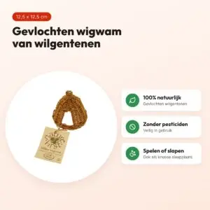Nature First wilgenwigwam Small 12,5 x 12,5 x 13,5 cm – gevlochten – voordelen