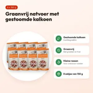 Nature's Variety Original hondenvoer Mini Pouch kalkoen 8 x 150 g – voordelen