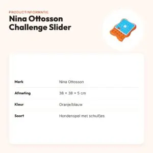 Nina Ottosson Challenge Slider 38 x 38 x 5 cm – hondenspel, oranje/blauw – productinformatie