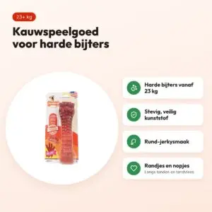 Nylabone Dura Chew Beef Jerky kauwspeelgoed – voor harde bijters 23+ kg – voordelen