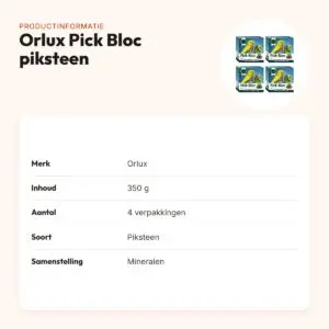 Orlux Pick Bloc piksteen vogel 350 g – multipack 4 stuks – productinformatie