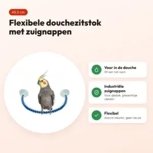 Petlala Happy Shower Perch douchezitstok 45,5 cm – flexibel, met zuignappen – voordelen