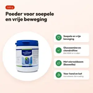 Puur Natuur Glucosamine Extra Compleet 500 g – poeder voor hond en kat – voordelen