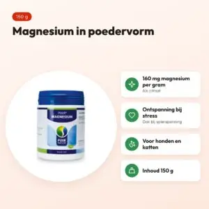 Puur Natuur Puur Magnesium 150 g – poeder voor hond en kat – voordelen