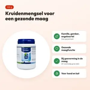 Puur Natuur Stomac maag 100 g – kruidenmengsel voor hond en kat – voordelen