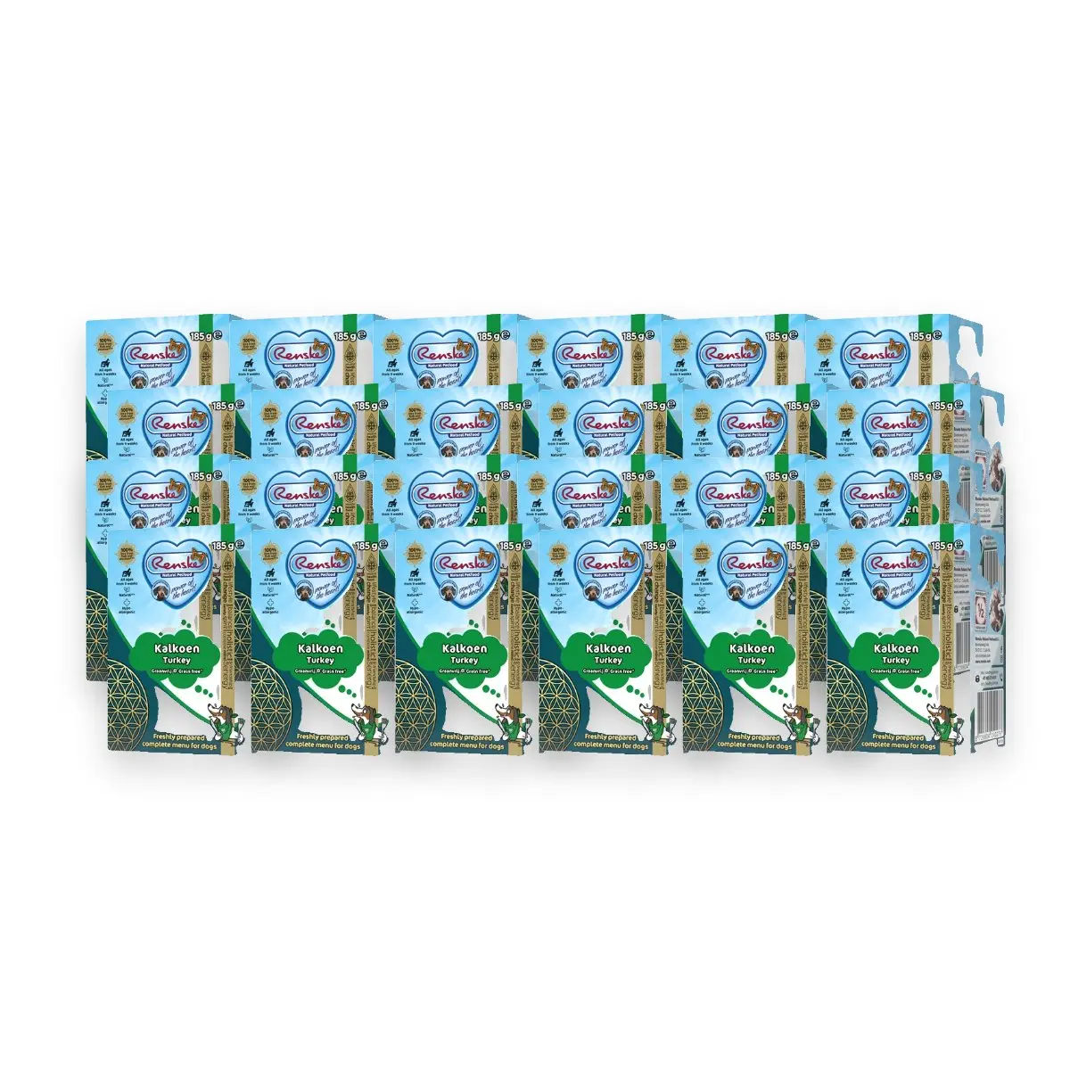 Renske hondenvoer vers bereide maaltijd kalkoen 24 x 185 g – graanvrij