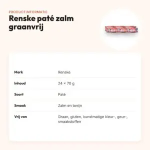 Renske kattenvoer paté zalm 24 x 70 g – graanvrij – productinformatie