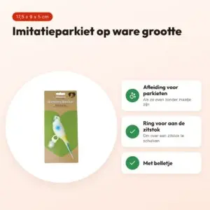 Rosewood Boredom Breaker parkietenspeelgoed imitatieparkiet 17,5 x 9 x 5 cm – voordelen