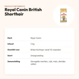 Royal Canin British Shorthair kattenvoer 2 kg – vanaf 12 maanden – productinformatie