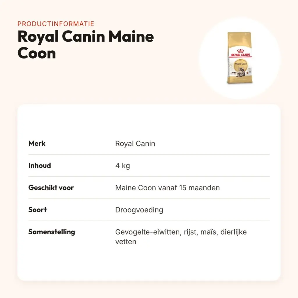 Royal Canin Maine Coon kattenvoer 4 kg – vanaf 15 maanden – productinformatie
