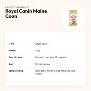 Royal Canin Maine Coon kattenvoer 4 kg – vanaf 15 maanden – productinformatie