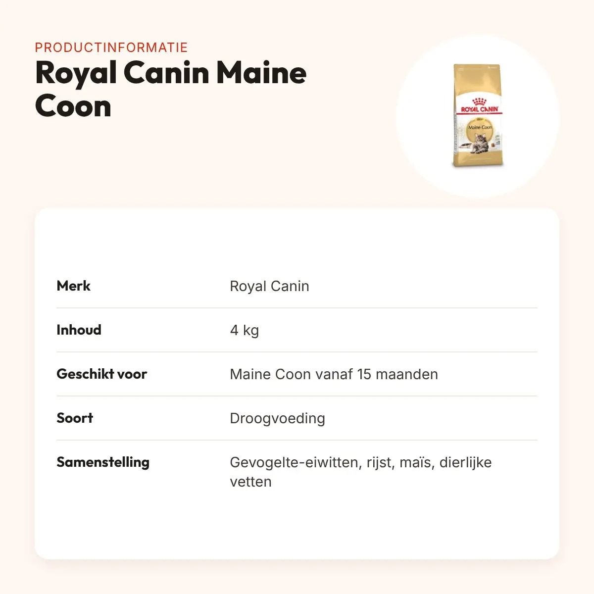 Royal Canin Maine Coon kattenvoer 4 kg – vanaf 15 maanden – productinformatie
