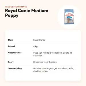 Royal Canin Medium Puppy hondenvoer 4 kg – middelgrote rassen – productinformatie