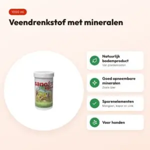 Sanafor Veendrenkstof 1000 ml – mineralen voor honden – voordelen