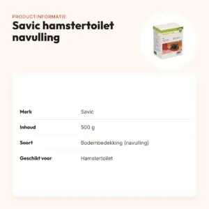 Savic hamstertoilet navulling 500 g – vochtabsorberende bodembedekking – productinformatie