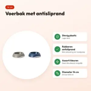 Savic voerbak Delice 14 cm 600 ml – assorti kleuren, antislip – voordelen