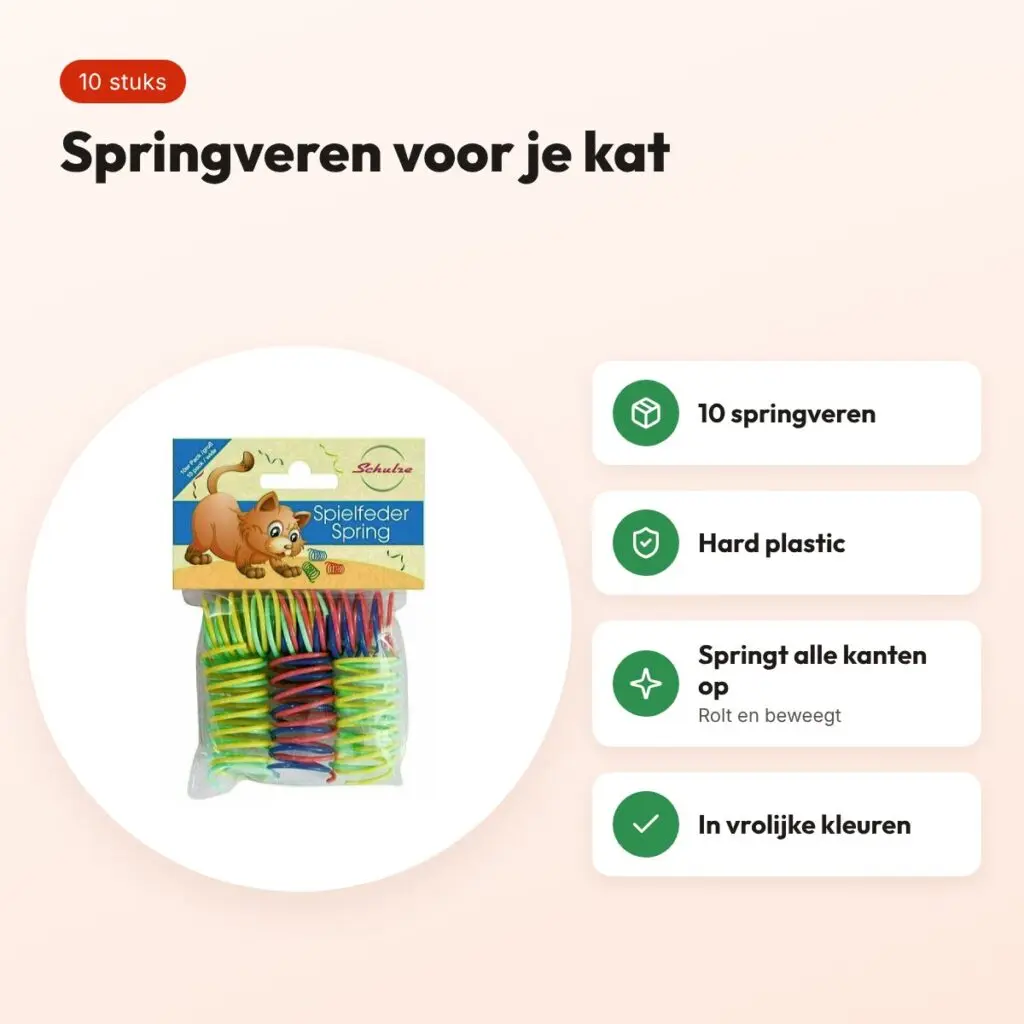 Schulze Spiral Springs kattenspeelgoed 10 stuks – springveren – voordelen
