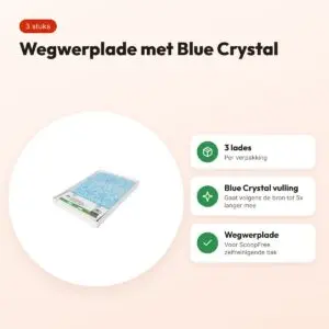 ScoopFree vervangingslade Blue Crystal kattenbakvulling – 3 stuks – voordelen