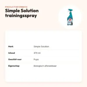 Simple Solution Puppy Training Spray 470 ml – biologisch afbreekbaar – productinformatie