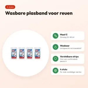 Simple Solution wasbare plasband reu S 20-48 cm – multipack 4 stuks – voordelen