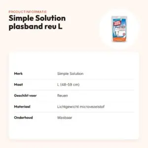 Simple Solution wasbare plasband voor reuen L 48-59 cm – microvezel – productinformatie