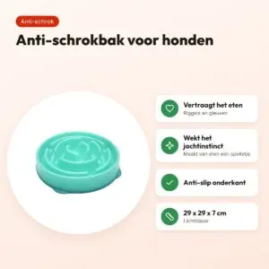 Slo-bowl feeder Lichtblauw 29 x 29 x 7 cm – anti-schrokbak – voordelen