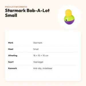 Starmark Bob-A-Lot voerkegel Small – anti-slip, 16 x 10 x 10 cm – productinformatie