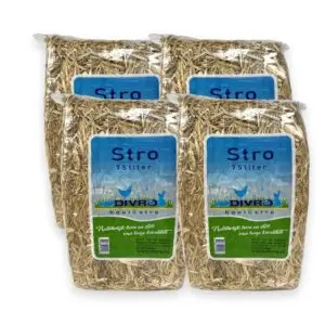 Stro bodembedekker en nestmateriaal 4 x 2,5 kg – voor knaagdieren
