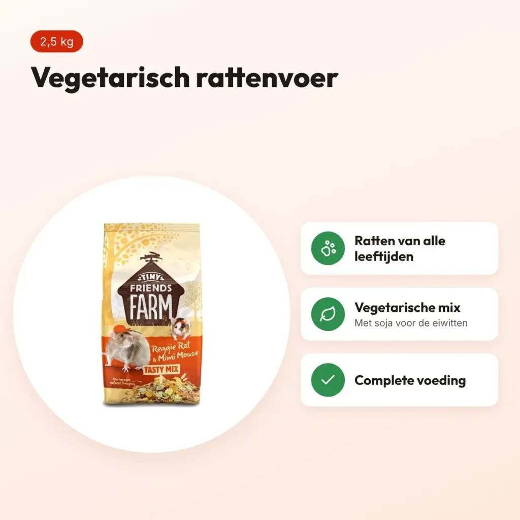 Supreme Reggie Rat rattenvoer 2,5 kg – vegetarisch – voordelen