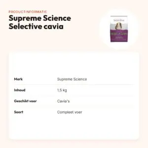 Supreme Science Selective caviavoer 1,5 kg – met vitamine C – productinformatie