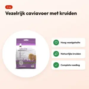 Supreme Science Selective caviavoer 3 kg – hoog vezelgehalte – voordelen