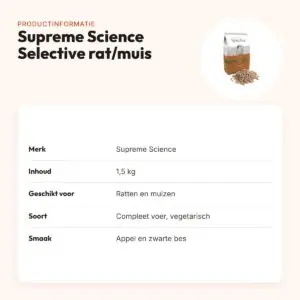 Supreme Science Selective rat- en muizenvoer 1,5 kg – appel en zwarte bes – productinformatie