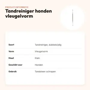 Tandreiniger voor honden in vleugelvorm – dubbelzijdig, klein – productinformatie